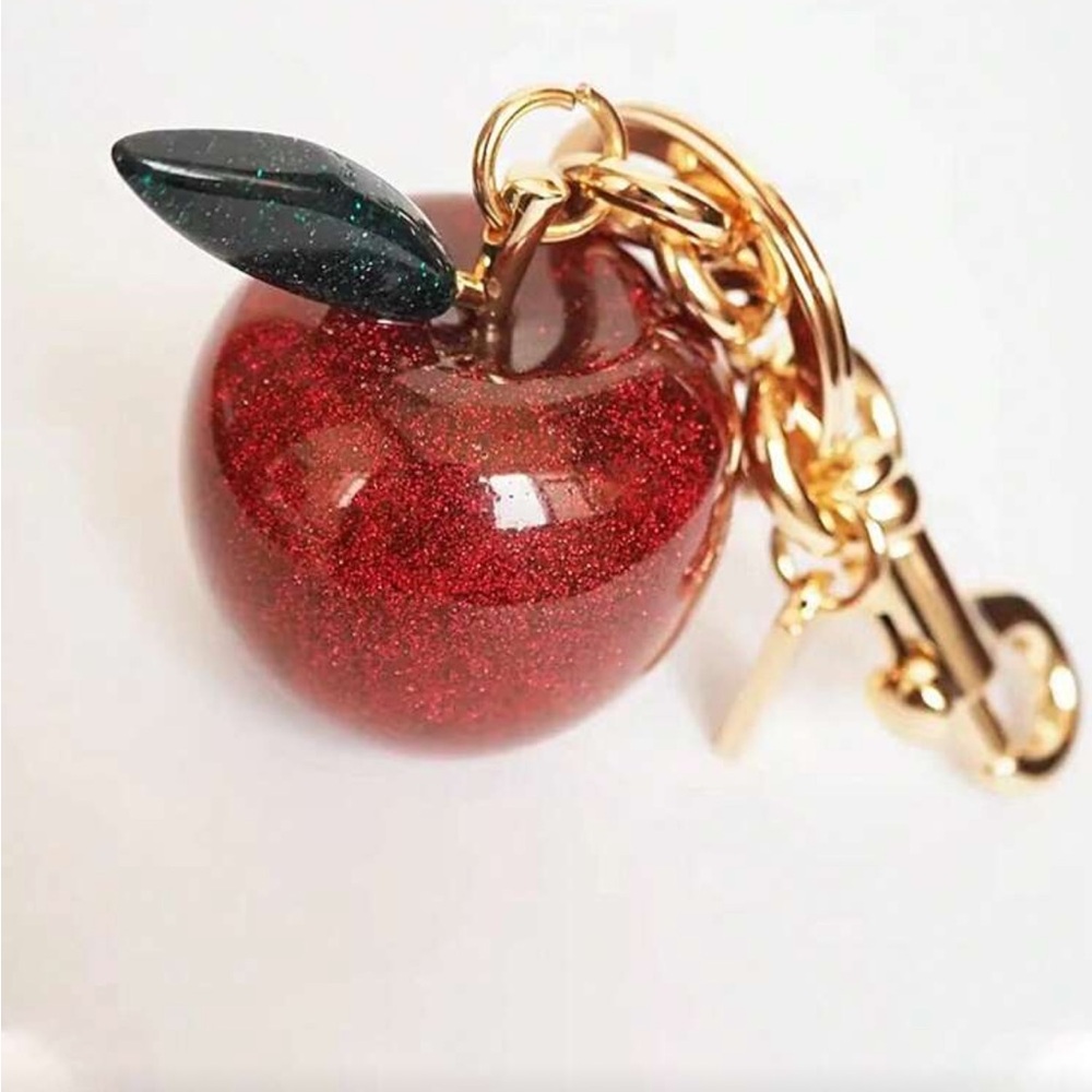 New Red Glitter Apple Keychain/Bag charm - Picture 5 of 5